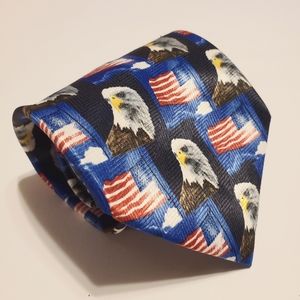 Parquet Blue Geometric Tie